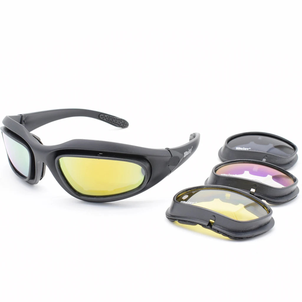 Four-in-One Vision: Polarized Motorcycle Glasses Set