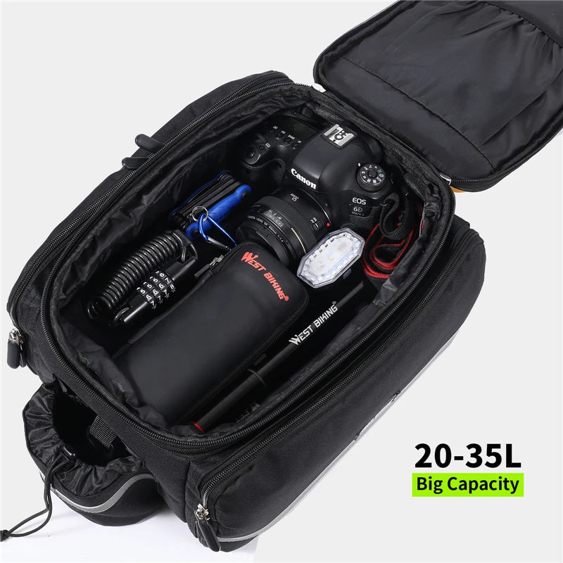 WEST BIKING Bicycle Pannier Bag 3 in 1