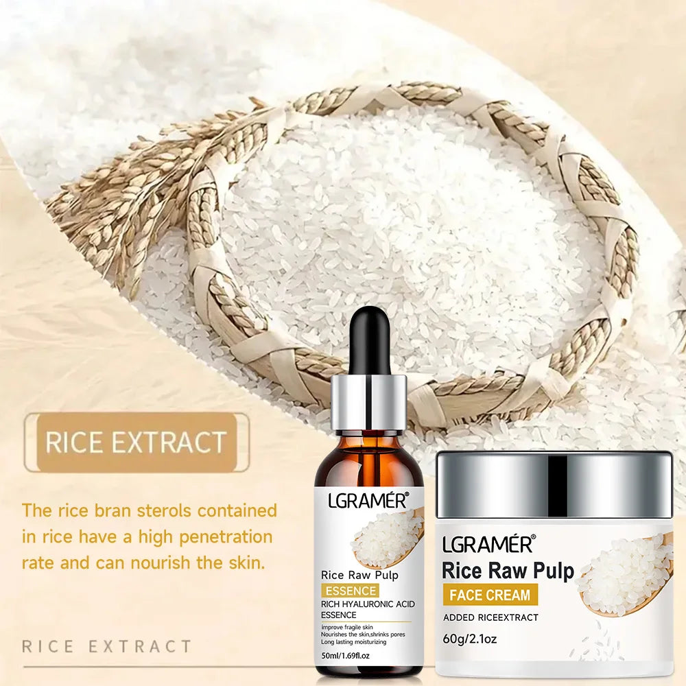 White Rice Serum Cream Combo